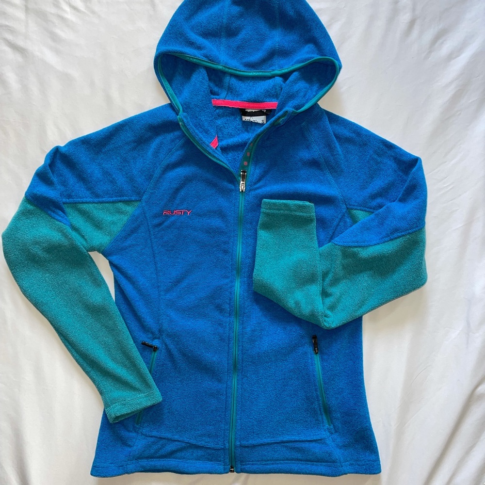 Rusty Tech Fleece Thermal Hoodie Size Small